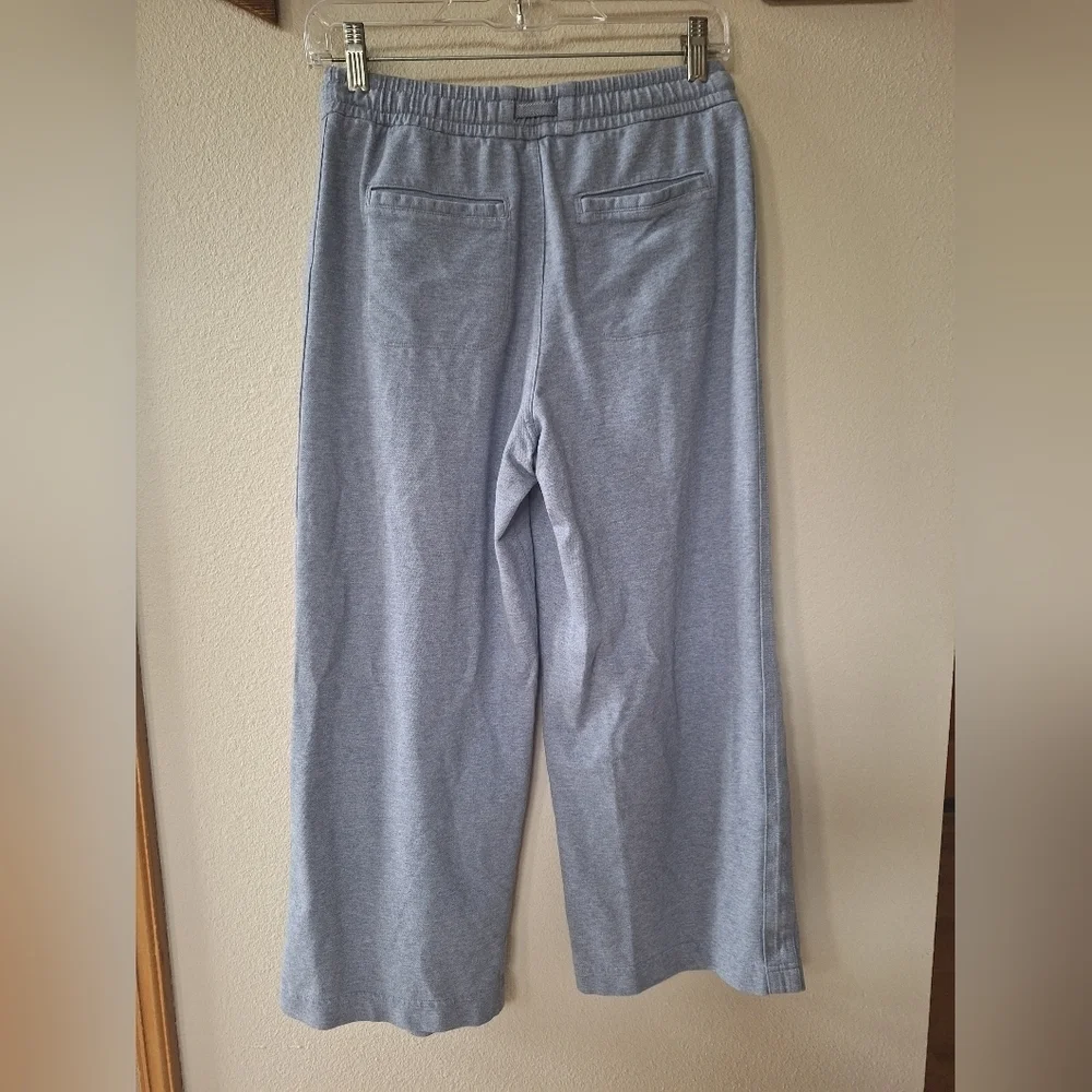 Athleta Womens Farallon Heathered Blue Wide Leg Crop Jogger Size 2 - Picture 8 of 9